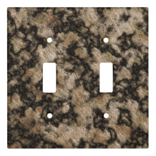 Digital Granite Texture Champagne Dark Brown Light Switch Cover