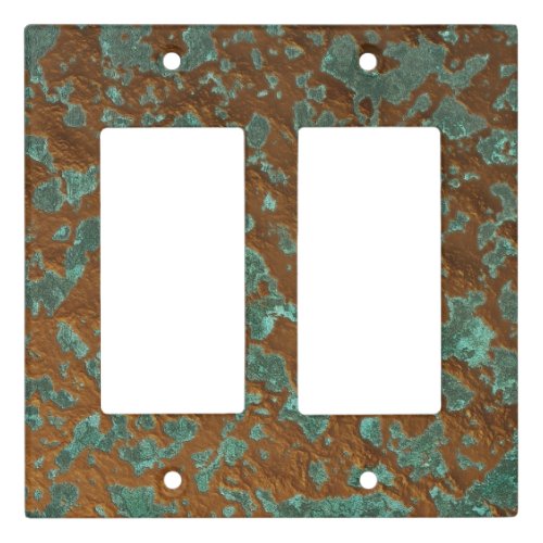 Digital Graphic Oxidized Copper Patina Texture Light Switch Cover