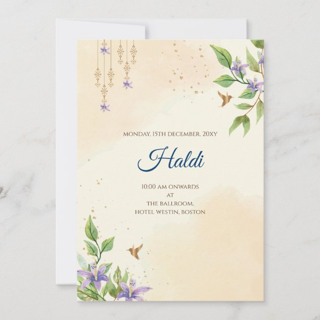 Digital Haldi invitation & Indian wedding card (Front)