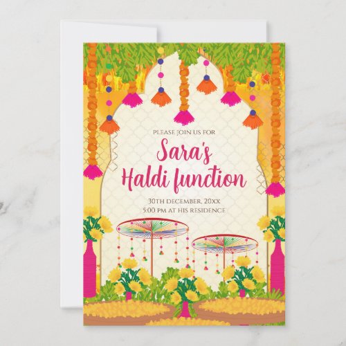 Digital Haldi invitation Mehndi invite Haldi cards