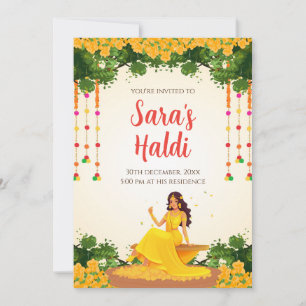 Digital Haldi invites Haldi invitations Pithi