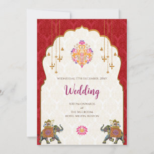 Digital Hindu wedding invitation Indian wedding