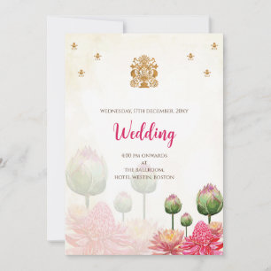 Digital Hindu wedding invitation Indian wedding