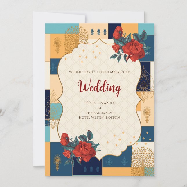 Digital Hindu wedding invitation Indian wedding (Front)