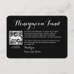 Digital Honeymoon fund wedding black  Enclosure Card<br><div class="desc">Honeymoon fund request wedding insert card. Editable background color,  click on "customize" and pick the color you like.</div>