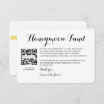 Digital Honeymoon fund wedding gold Enclosure Card<br><div class="desc">Honeymoon fund request wedding insert card. Editable background color,  click on "customize" and pick the color you like.</div>