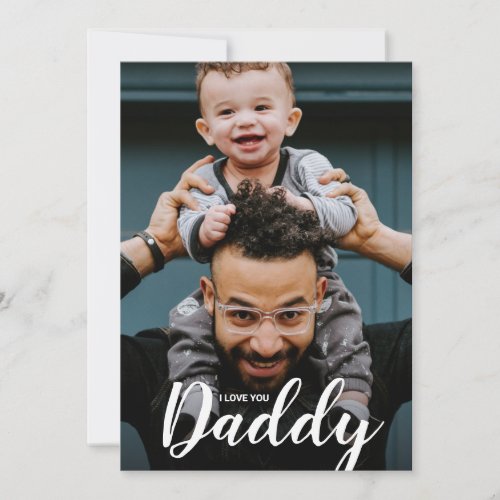 Digital I Love You Daddy Fathers Day Custom Photo Invitation