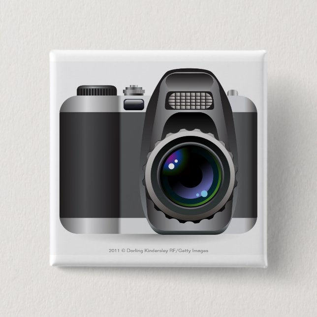 Digital illustration of digital camera button (Front)