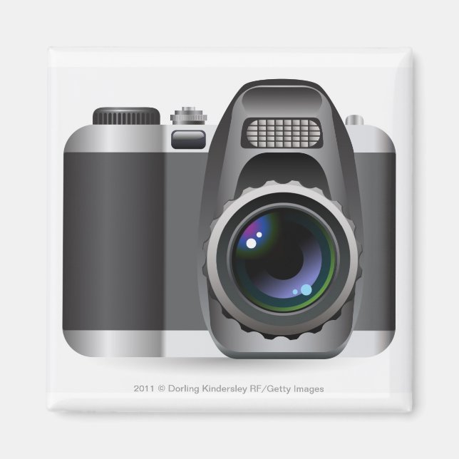 Digital illustration of digital camera magnet (Front)