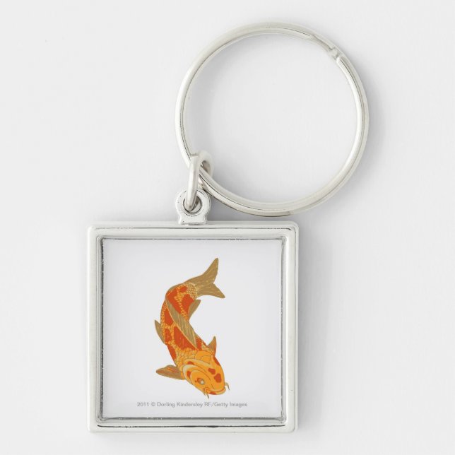 Digital illustration of Koi Carp Keychain (Front)