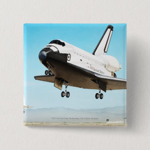 Digital illustration of Space Shuttle Pinback Button