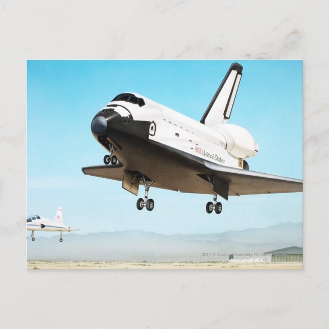 Digital illustration of Space Shuttle Postcard (Front)