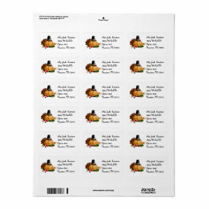 digital illustration Return Address Mailing Label