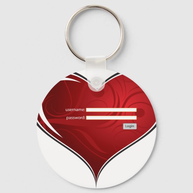 (digital) Key to my Heart Keychain (Front)