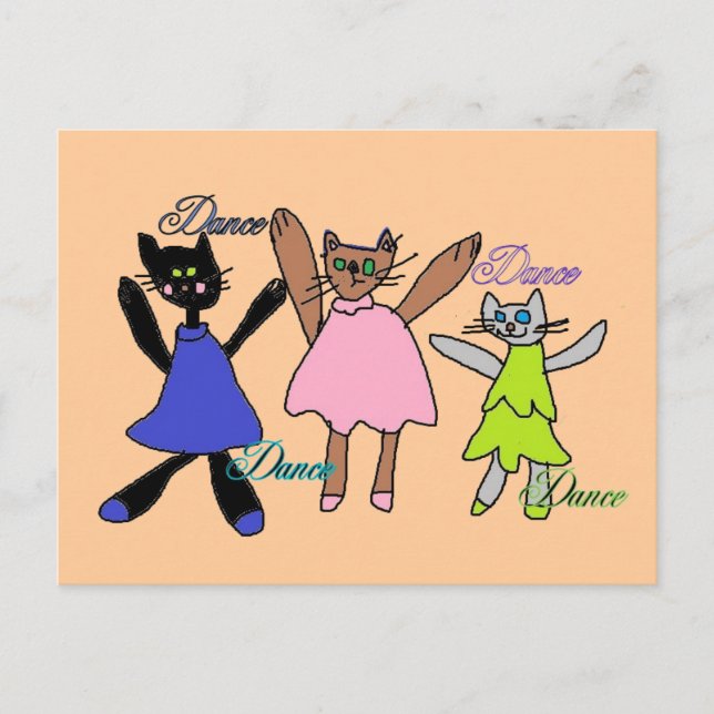 digital kittys dance postcards (Front)