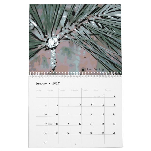 Digital Landscape Nature Flower Calendar 2013 (Jan 2027)