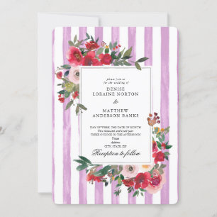 Digital Lavender Colored Wedding Invitation