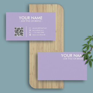 Digital Lavender | Minimalist Professional QR Code Business Card
