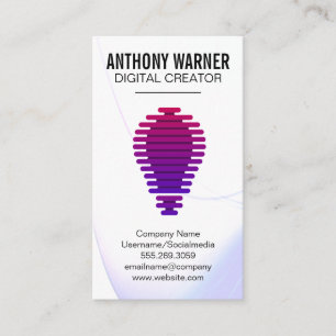 Digital Light Bulb Logo Business Card