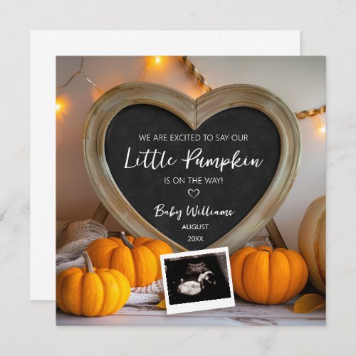 Digital Little Pumpkin Pregnancy Announcement
