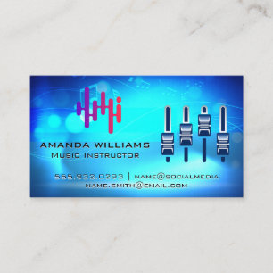Digital Logo Mixer Music Background Business Card