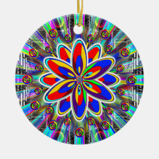 Digital Lotus Necklace or Ceramic Ornament
