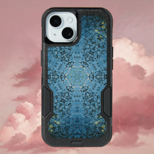 Digital Mandala Blue and Yellow iPhone 15 Case