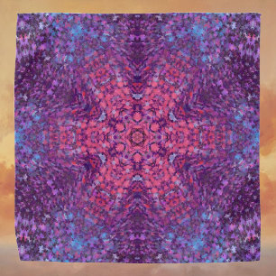 Digital Mandala Pink Purple and Blue Bandana