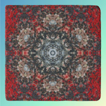 Digital Mandala Red and White