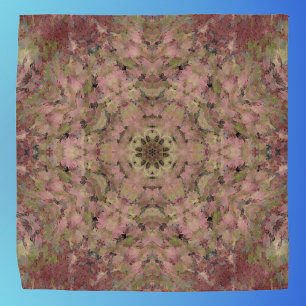 Digital Mandala Red Yellow and Brown Bandana