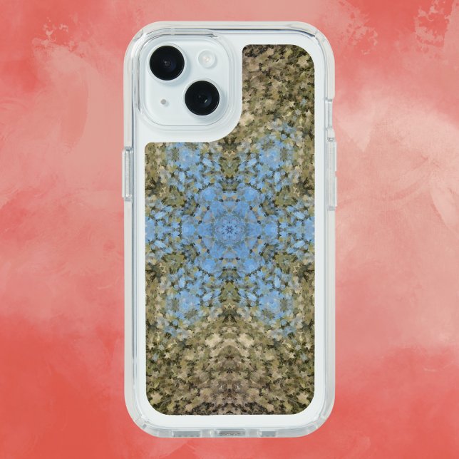 Digital Mandala Yellow and Blue Speck iPhone Case (Creator Uploaded)