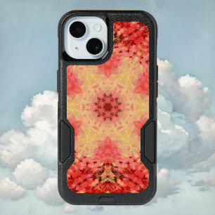 Digital Mandala Yellow, Pink, and Red iPhone 15 Case