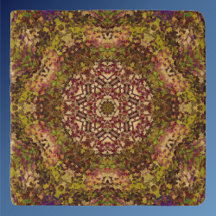 Digital Mandala Yellow Red and Purple