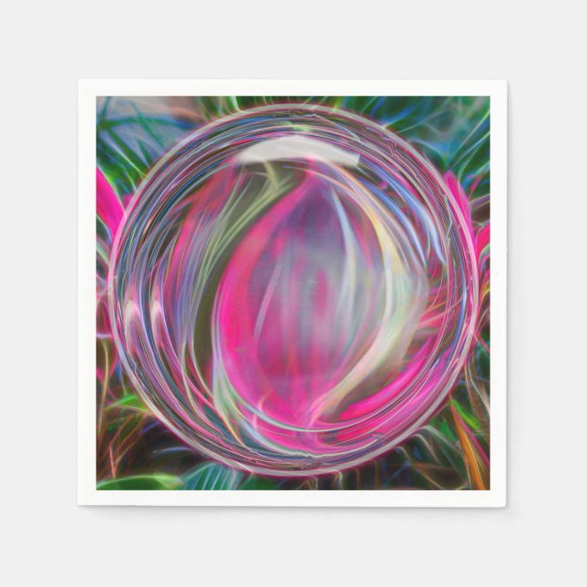Digital Marble Soap Bubble   Napkins (Front)