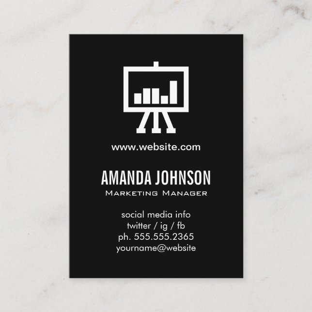 Digital Marketing / Black Business Card (Front)