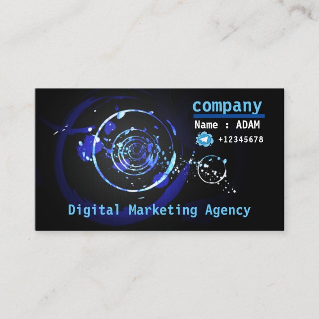Digital marketing cyrcle business card (Front)