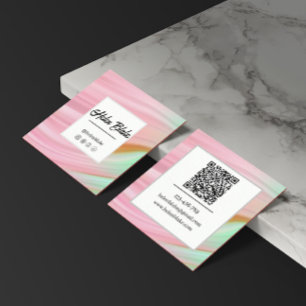 Digital Marketing Expert QR Code Trendy Square  Business Card