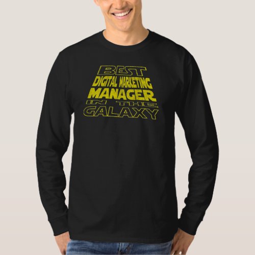Digital Marketing Manager  Space Backside Design T_Shirt