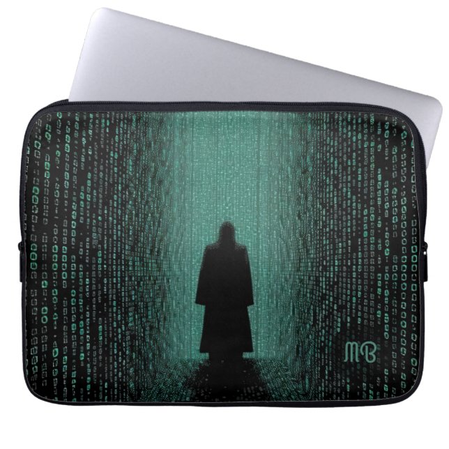 Digital Matrix Corridor Cyber Shadows Laptop Sleeve (Front)