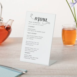 Digital Menu pedestal sign