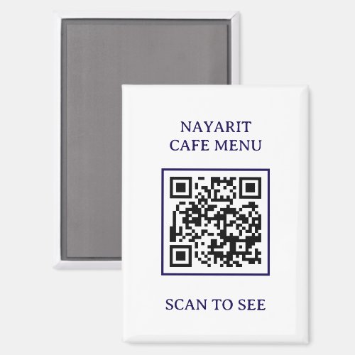 Digital Menu Template With Qr Code Magnet
