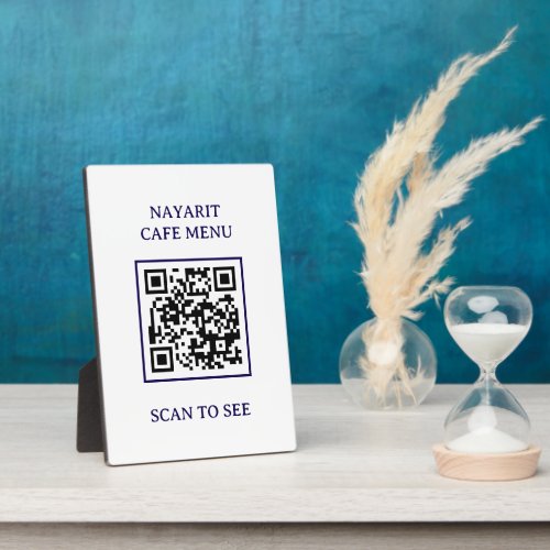 Digital Menu Template With Qr Code Plaque