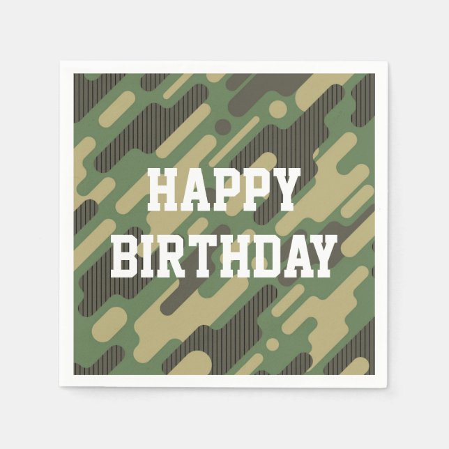 Digital Military Camouflage Napkins (Front)