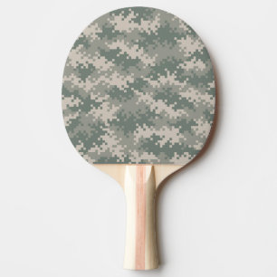 Digital Military Camouflage Pattern Ping Pong Paddle