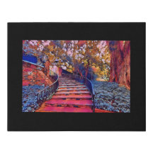 Digital Mixed Media Black Canvas Art