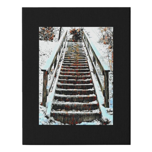 Digital Mixed Media Black Canvas Art (Front)