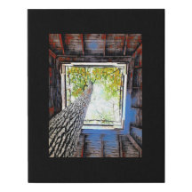 Digital Mixed Media Black Canvas Art