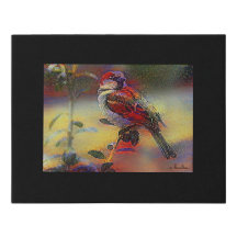 Digital Mixed Media Black Canvas Art