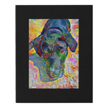 Digital Mixed Media Black Canvas Art