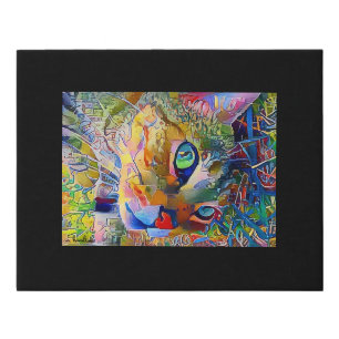 Digital Mixed Media Black Canvas Art